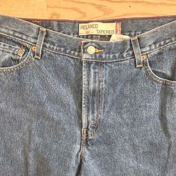 EUC Vintage 00's Levi's 550 Relaxed Tapered Jeans, Size 14S/Modern Size 10 - Picture 2 of 9